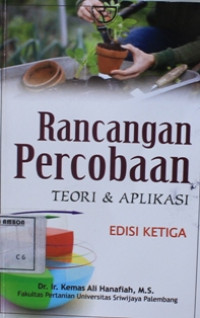 Image of Rancangan percobaan : teori dan aplikasi