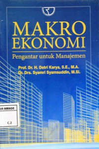 Image of Makro ekonomi: Pengantar untuk manajemen